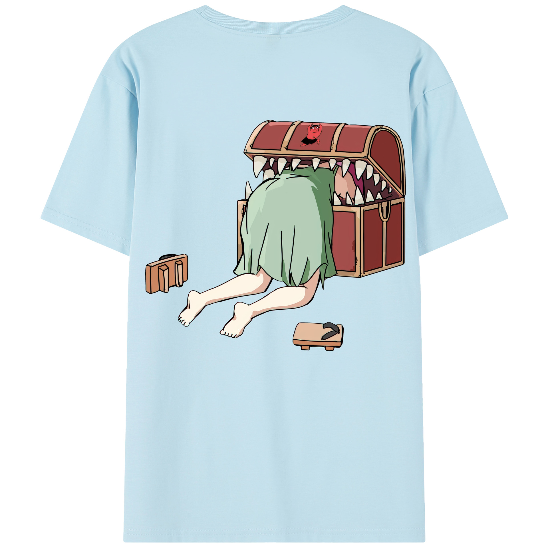 （画像用） 葬送のフリーレン Frieren 綿100％半袖Tシャツ（背面プリント）